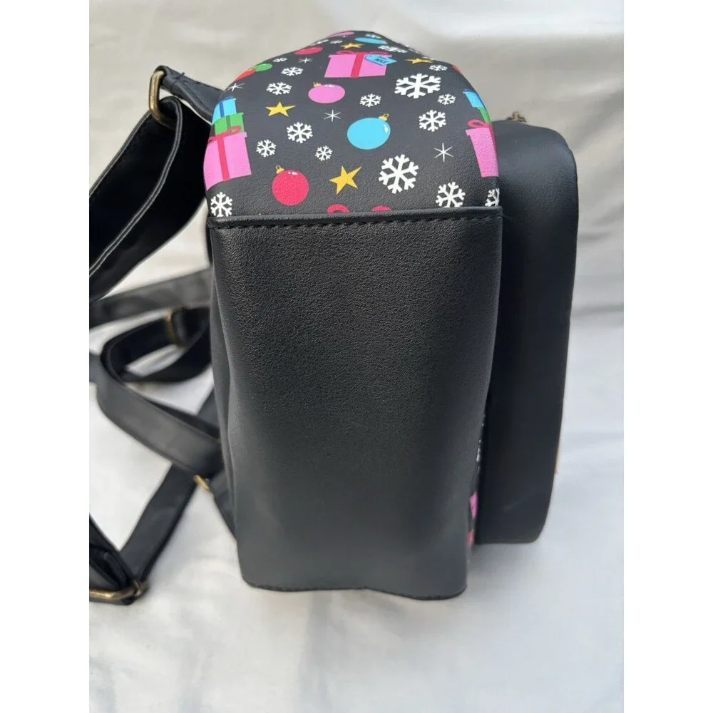 Loungefly Dr. Seuss Grinch Mini Backpack Holiday Christmas Zip Black/Multicolor